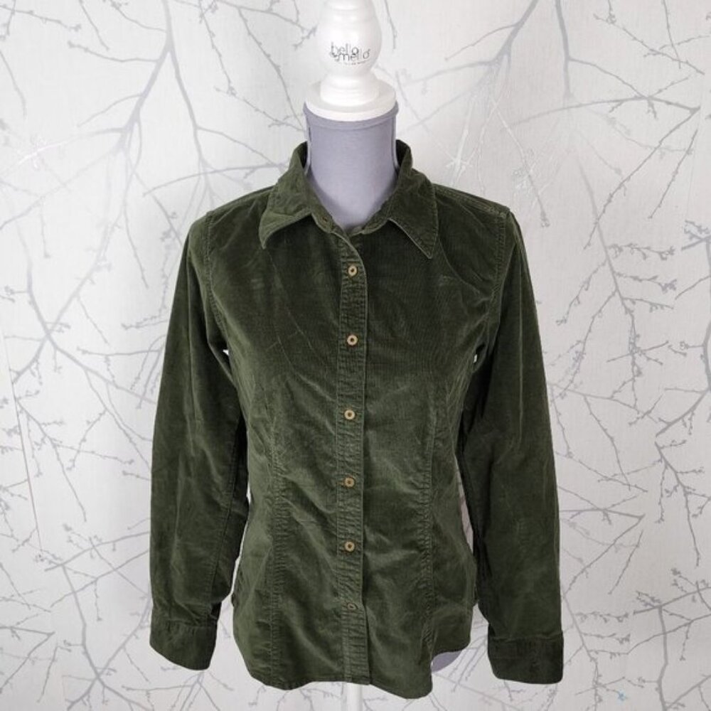 Denver Hayes Forest Green Corduroy Pearl Snap Western Shirt